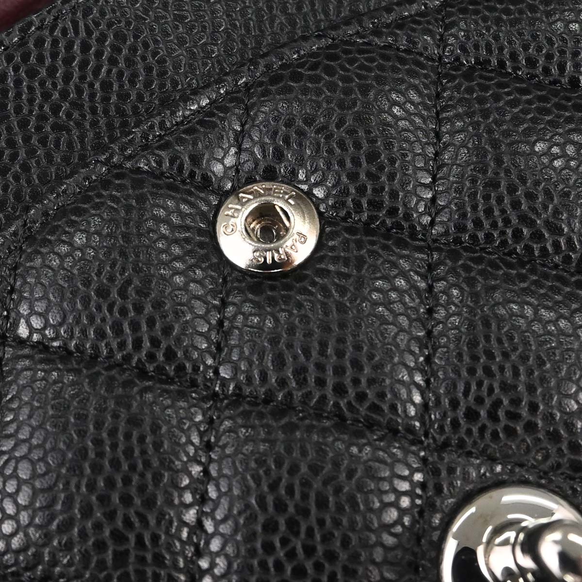 Chanel 2011 Black Caviar Skin Medium Classic Double Flap Shoulder Bag