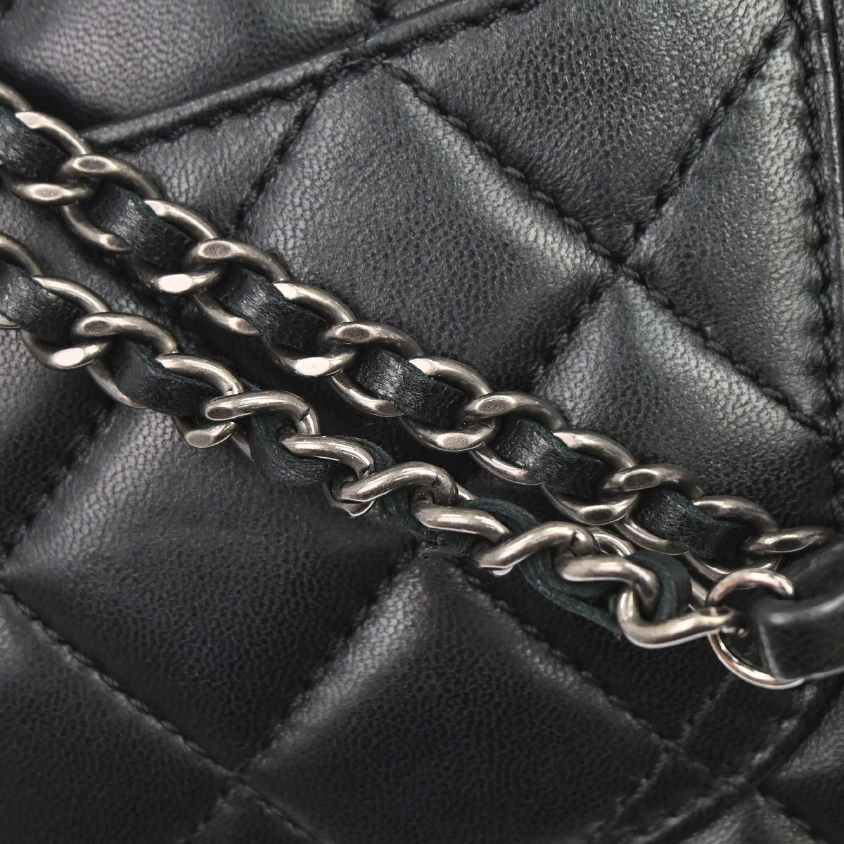 Chanel 2013-2014 Black Lambskin Flap Shoulder Bag