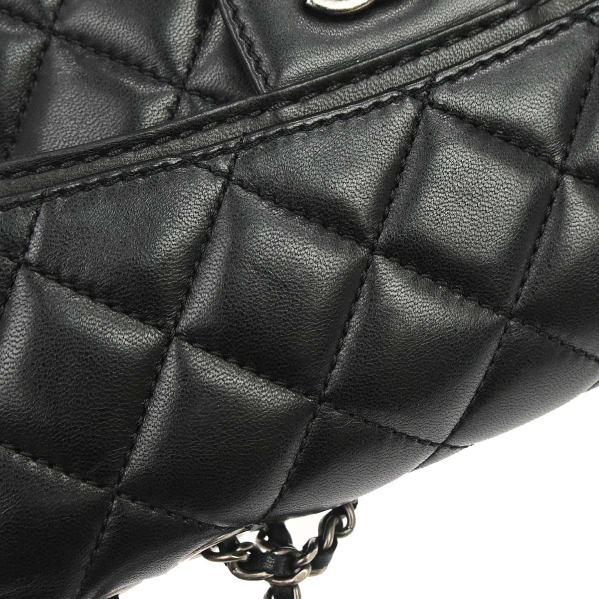 Chanel 2013-2014 Black Lambskin Flap Shoulder Bag