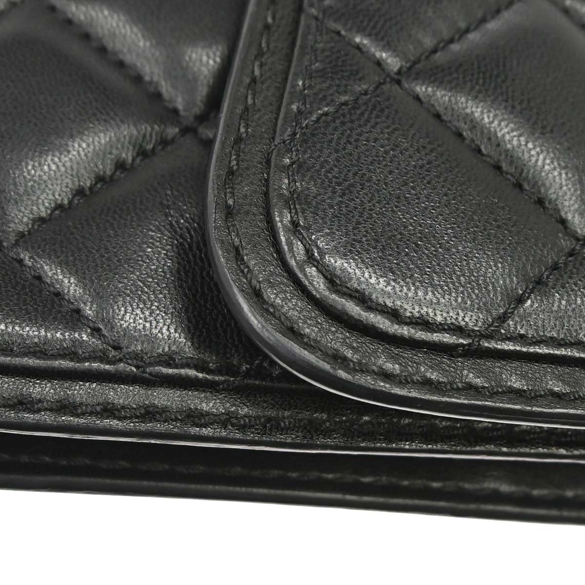Chanel 2013-2014 Black Lambskin Flap Shoulder Bag