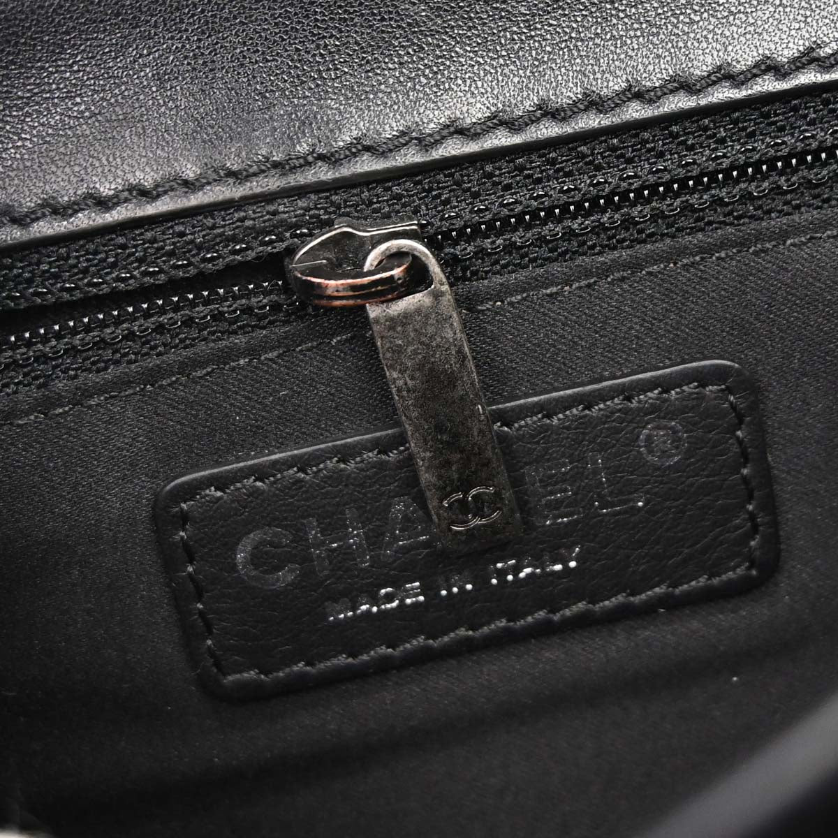 Chanel 2013-2014 Black Lambskin Flap Shoulder Bag