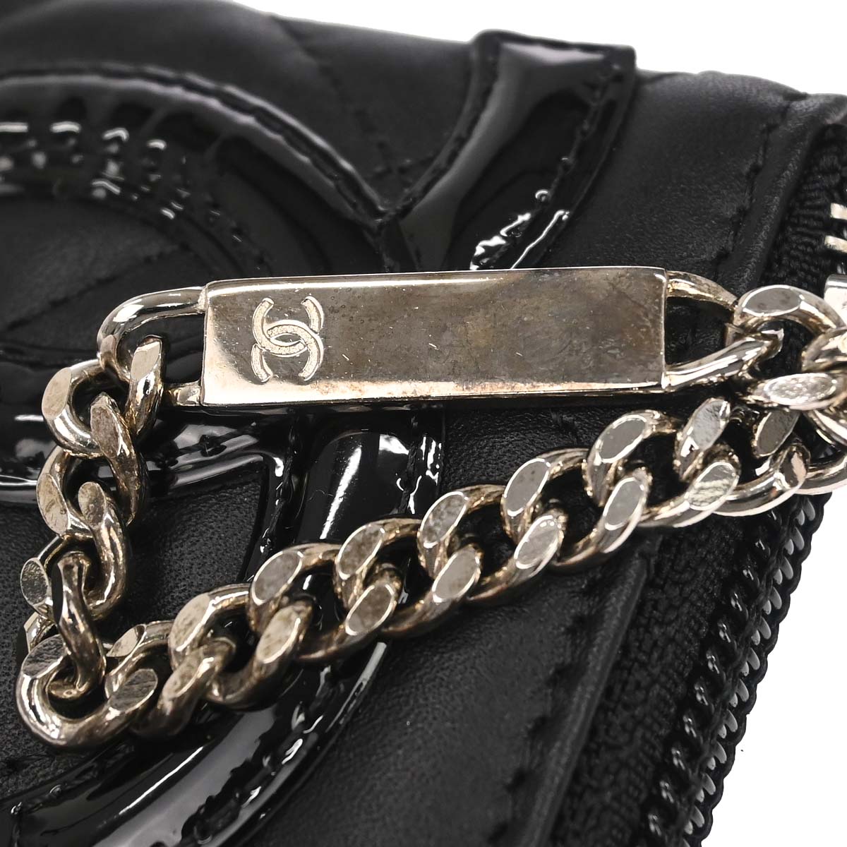 Chanel 2012 Black Calfskin Cambon Coin Purse Wallet