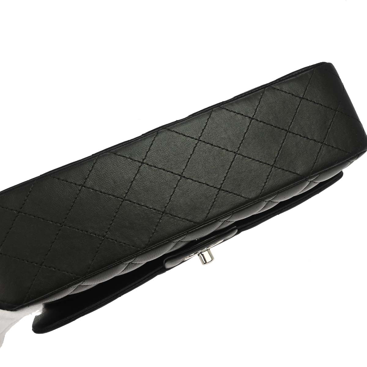 Chanel 2013-2014 Black Lambskin Medium Classic Double Flap Shoulder Bag