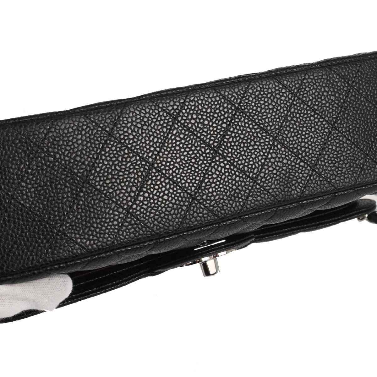Chanel Black Caviar Skin Small Classic Double Flap Shoulder Bag