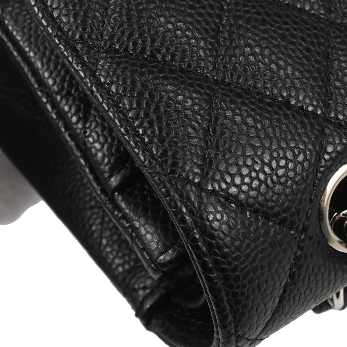Chanel Black Caviar Skin Small Classic Double Flap Shoulder Bag