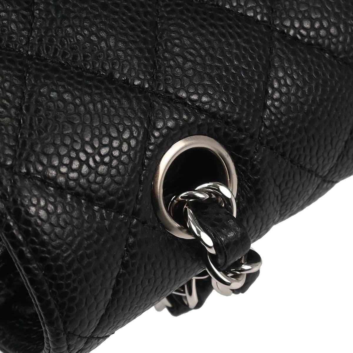 Chanel Black Caviar Skin Small Classic Double Flap Shoulder Bag