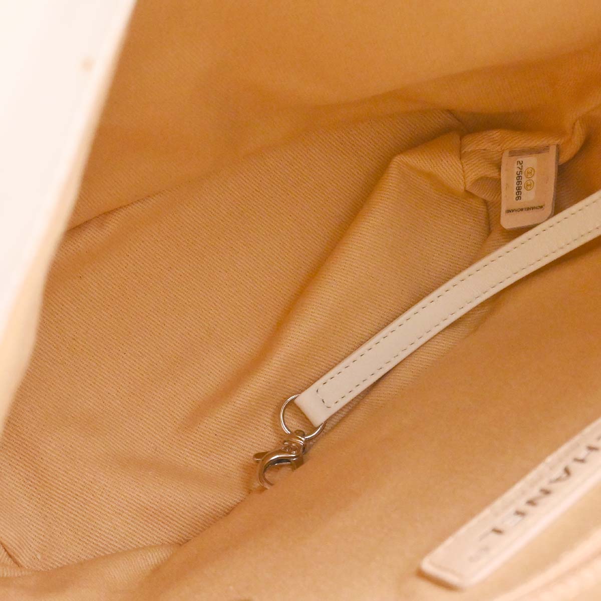 Chanel White Calfskin 2way Shoulder Bucket Handbag