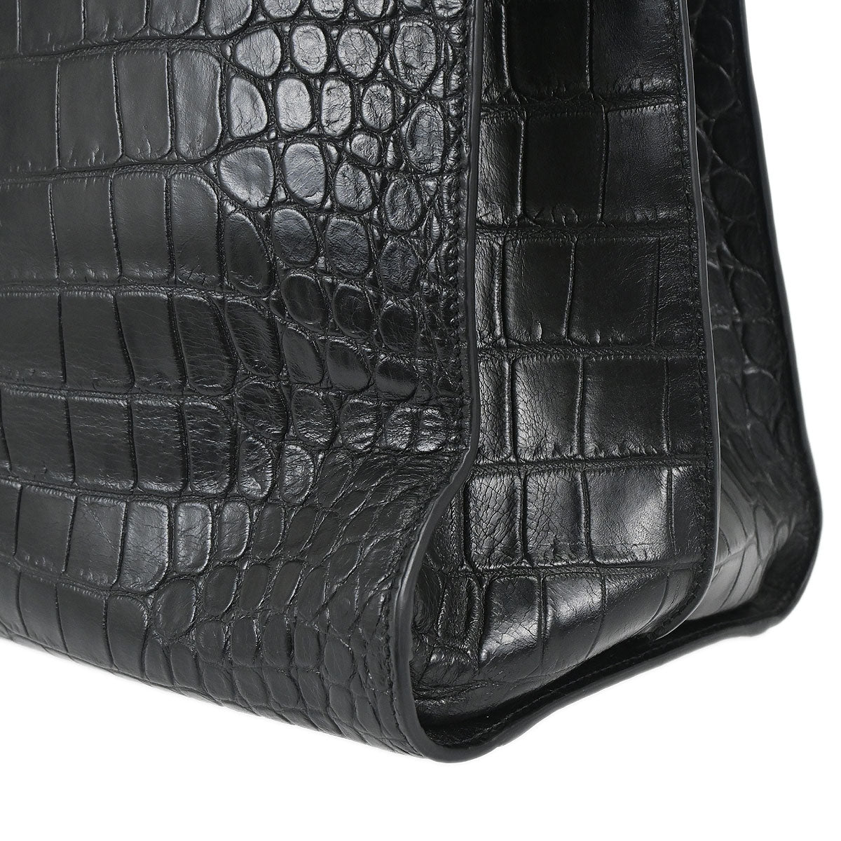 Saint Laurent Black Leather Sac de Jour 2way Shoulder Tote Handbag