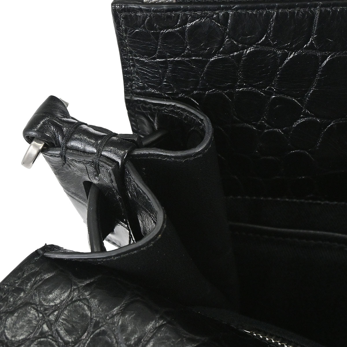 Saint Laurent Black Leather Sac de Jour 2way Shoulder Tote Handbag