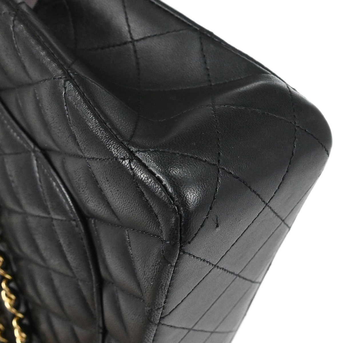 Chanel 2011 Black Lambskin Medium Classic Double Flap Shoulder Bag