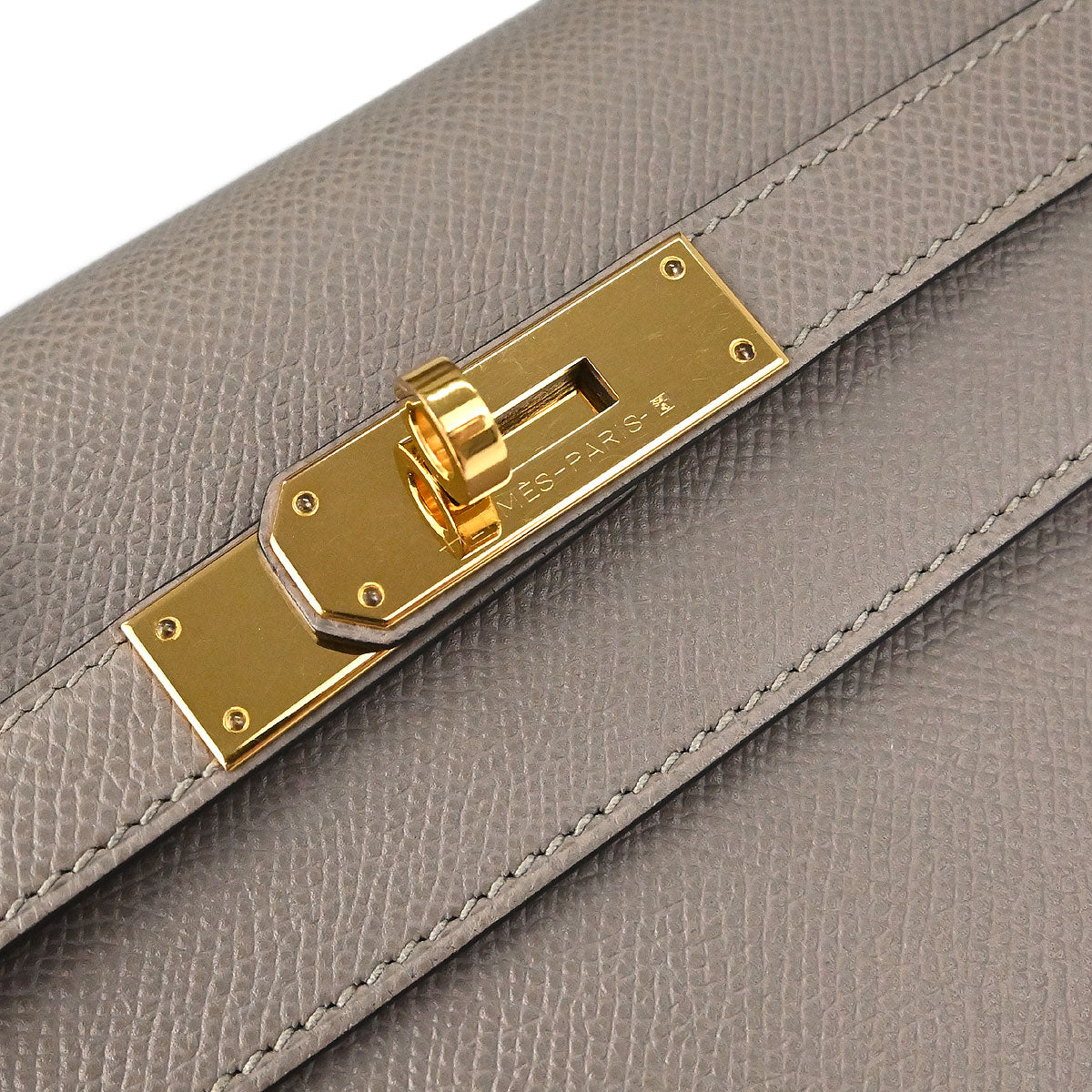 Hermes Gris Asphalte Epsom Kelly 32 Sellier 2way Shoulder Handbag