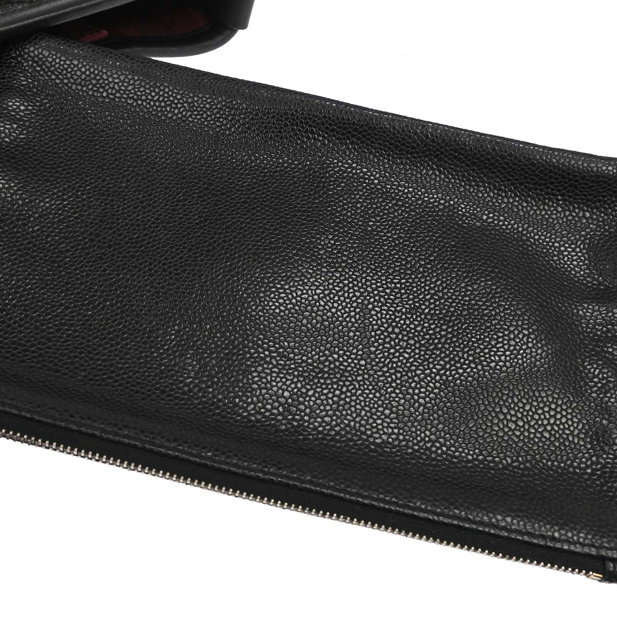 Chanel 2014 Black Caviar Skin On The Road Shopping Fever Tote Bag