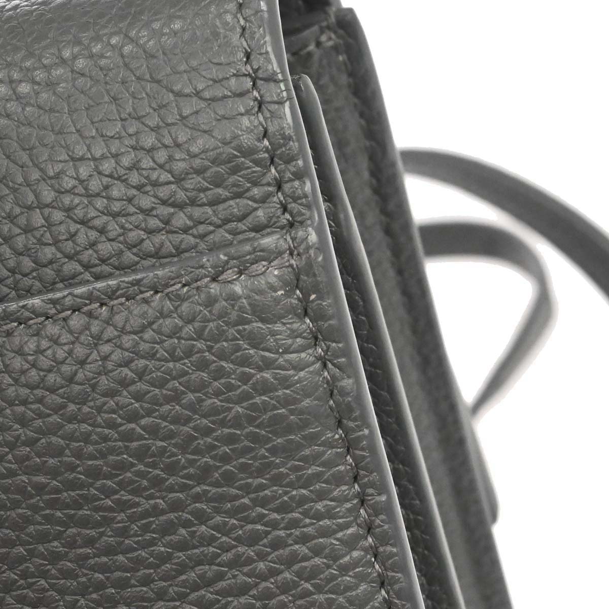 Saint Laurent Gray Leather Sunset Shoulder Bag