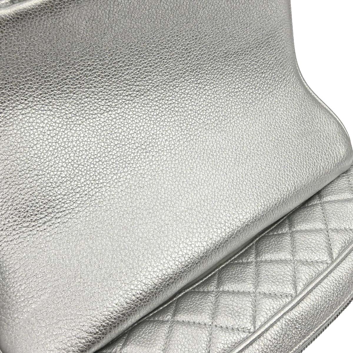Chanel 2016-2017 Silver Calfskin Casual Rock Shoulder Bag