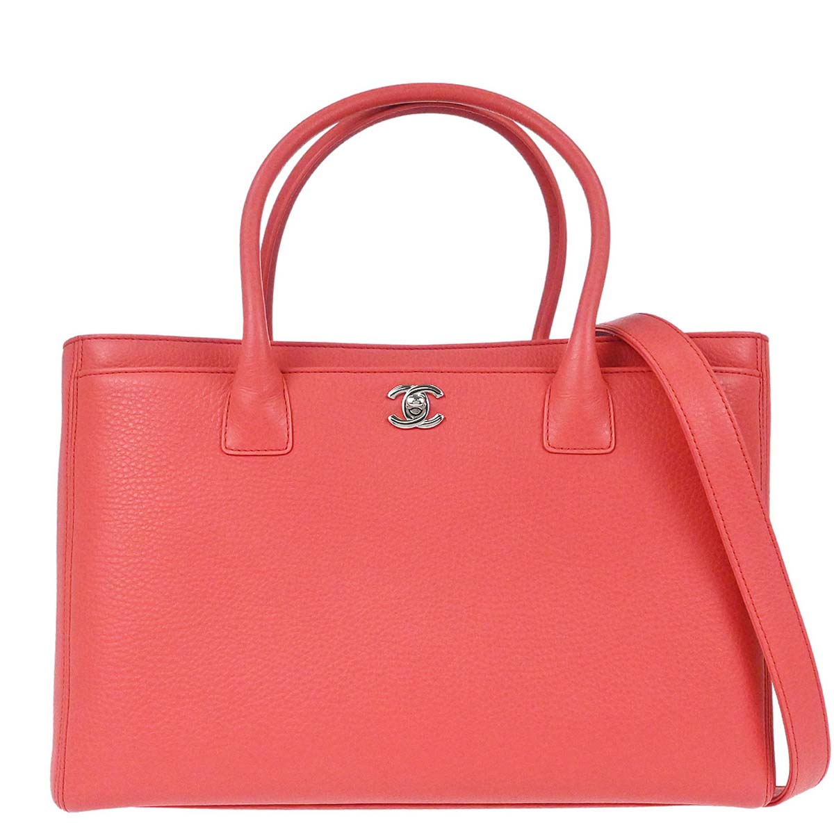 Chanel 2014 Pink Deerskin Executive Cerf 2way Shoulder Tote Bag