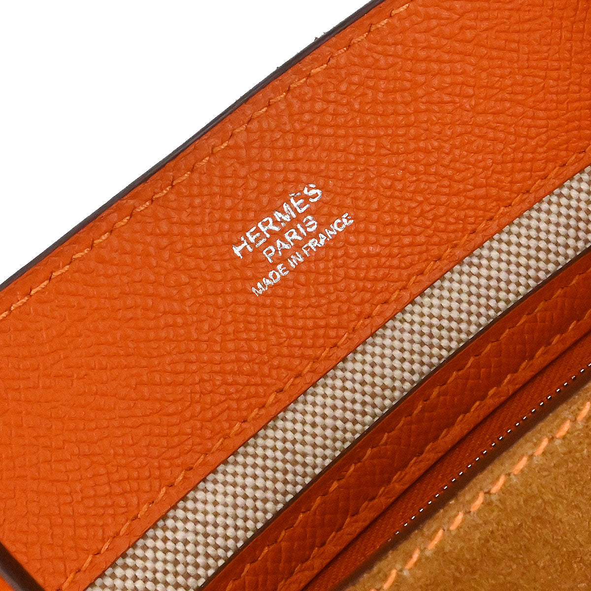 Hermes Orange Brown Doblis Epsom Maxibox Cabas 30 Tote Handbag