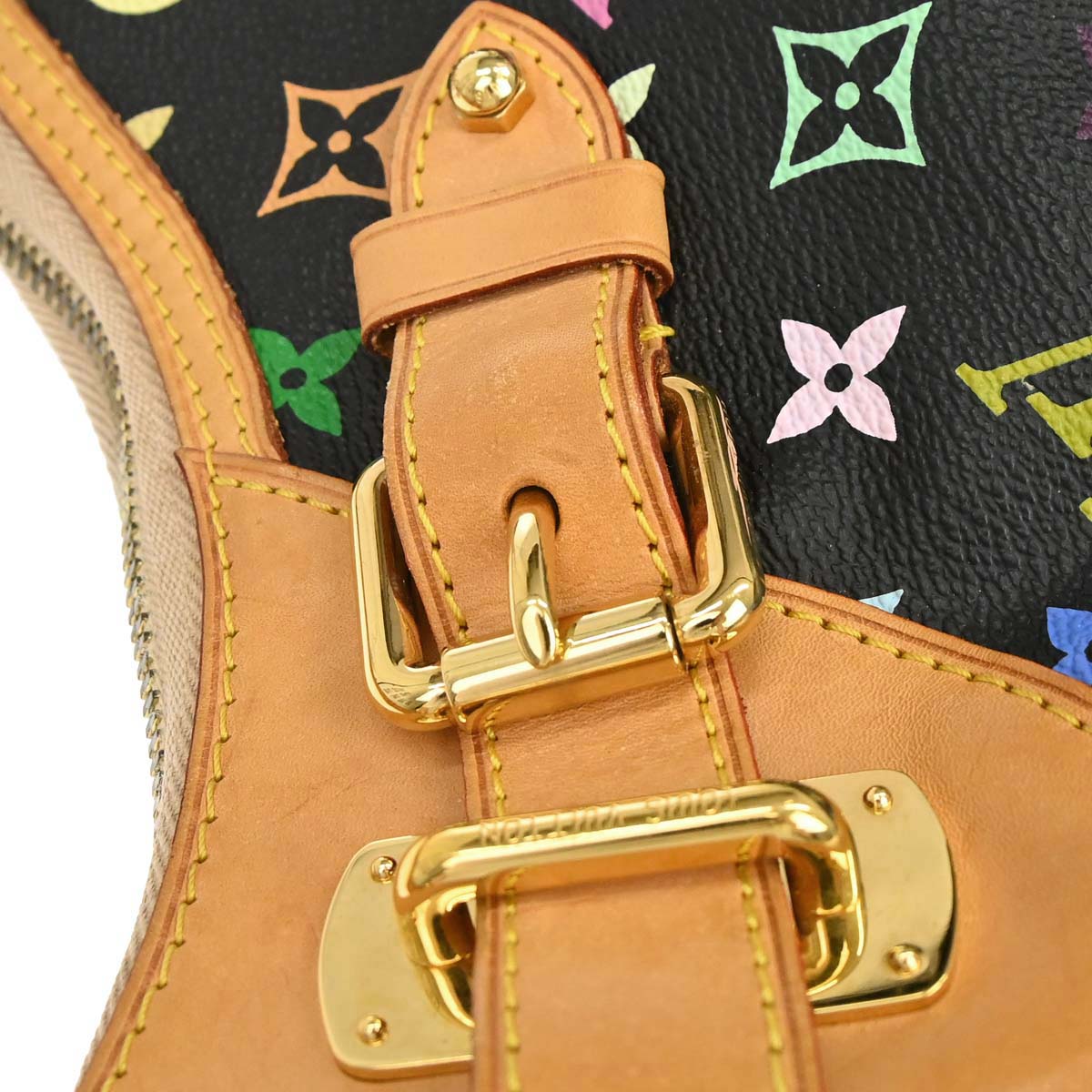 Louis Vuitton Black Monogram Multicolor Greta Handbag M40196