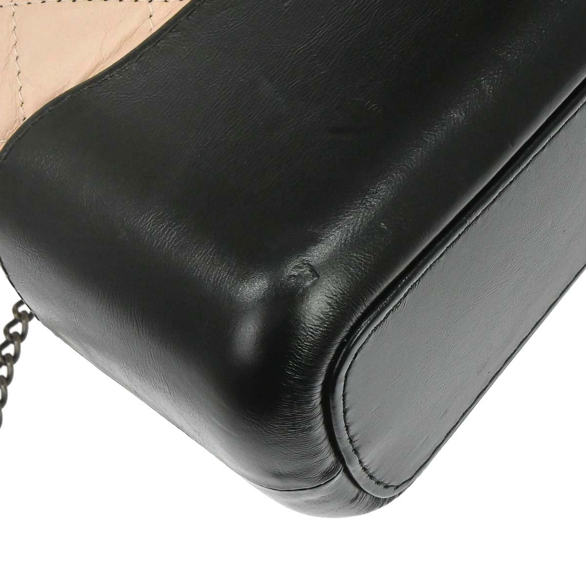 Chanel Beige Black Calfskin Medium Gabrielle Shoulder Bag