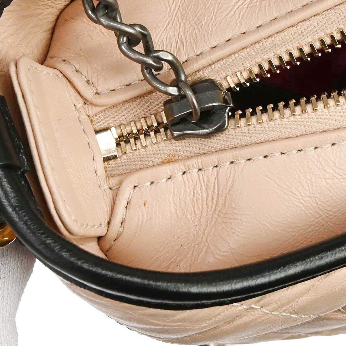 Chanel Beige Black Calfskin Medium Gabrielle Shoulder Bag