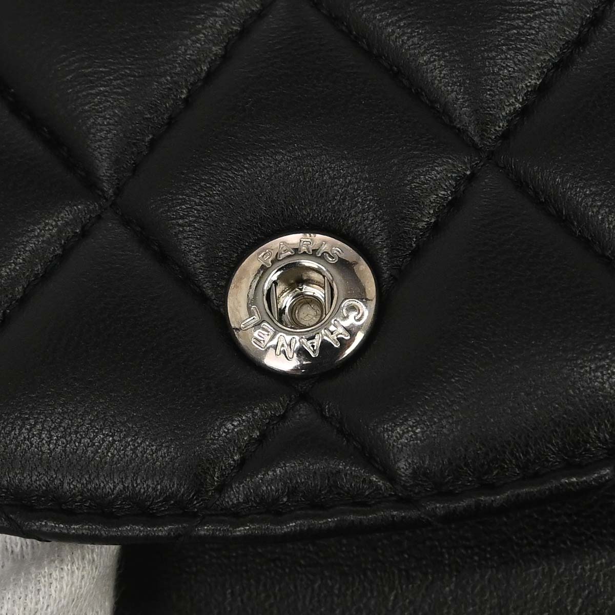 Chanel 2017-2018 Black Lambskin Medium Classic Double Flap Shoulder Bag