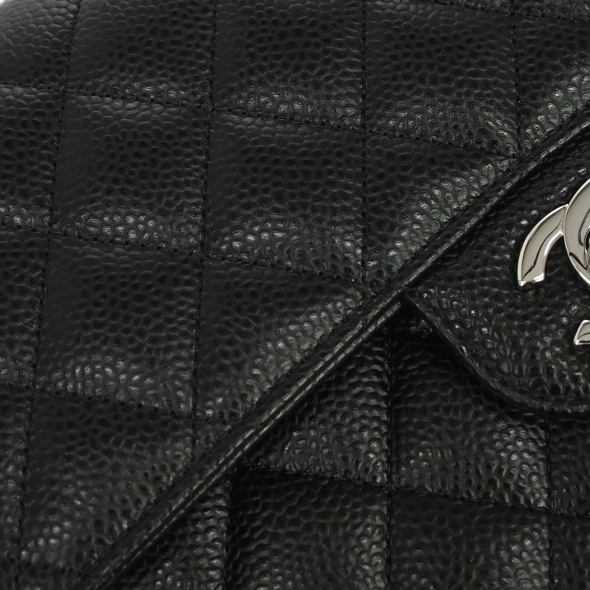 Chanel 2019 Black Caviar Skin Medium Classic Double Flap Shoulder Bag