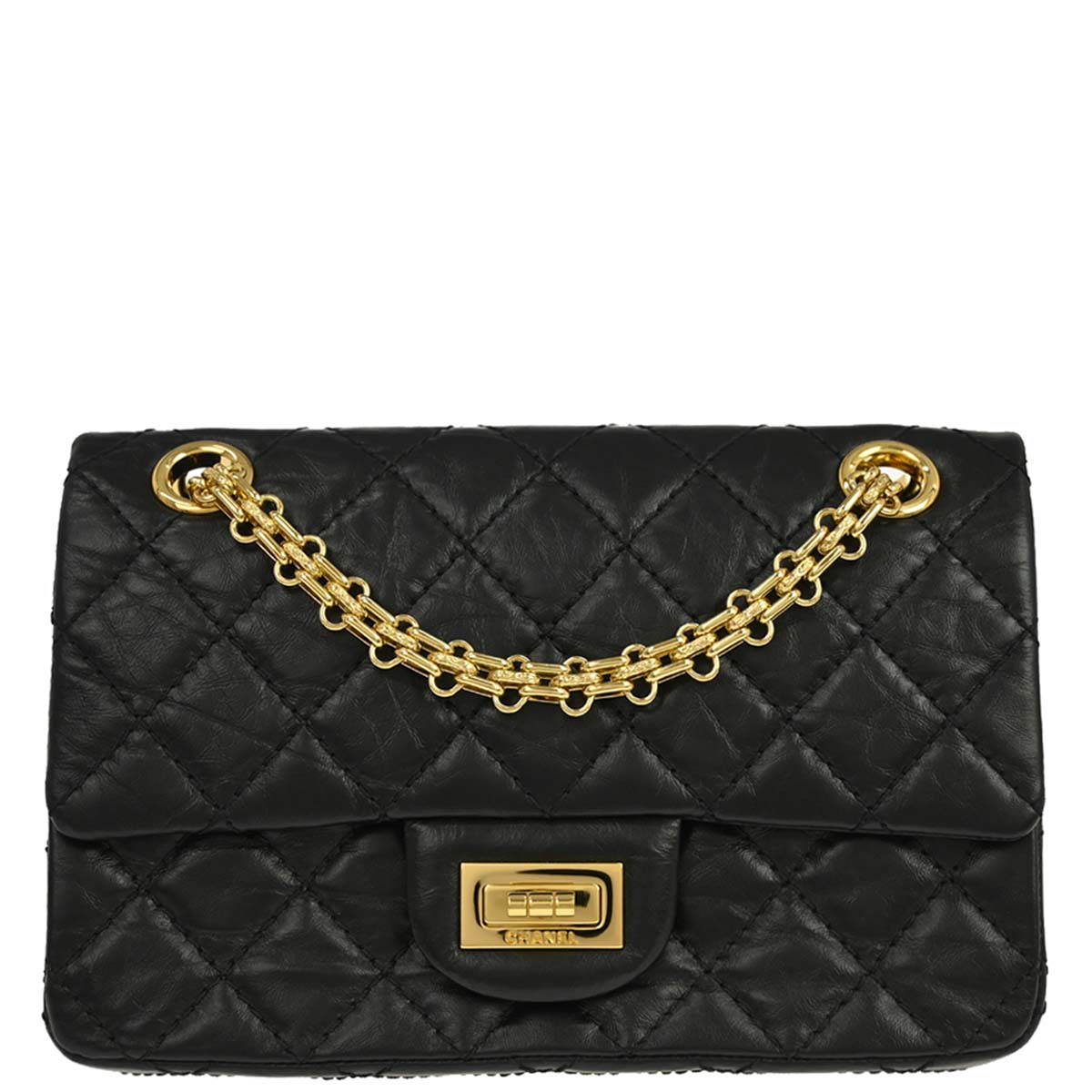 Chanel 2019 Black Calfskin Mademoiselle Lock Shoulder Bag