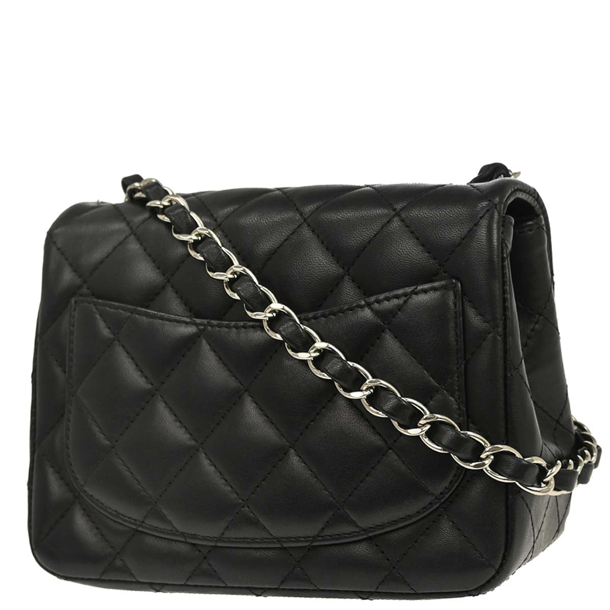 Chanel 2016-2017 Black Lambskin Mini Classic Square Flap Shoulder Bag 17
