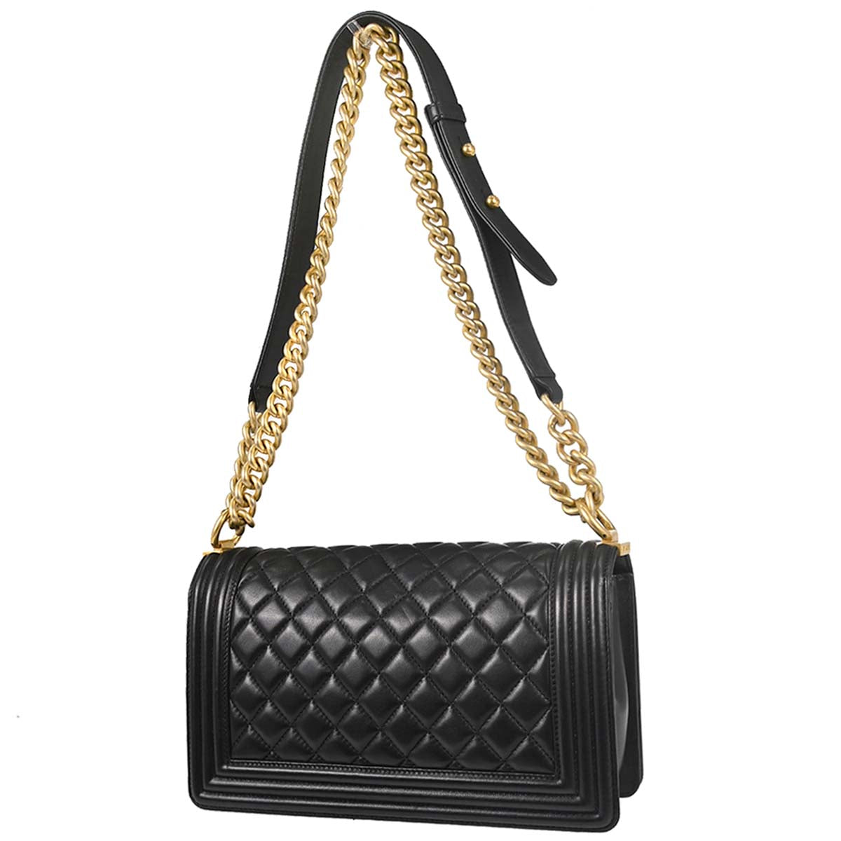 Boy Chanel 2017 Black Lambskin Medium Shoulder Bag