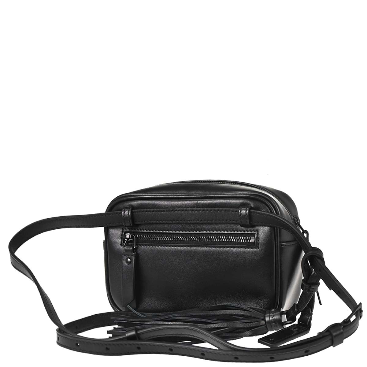 Saint Laurent Black Leather Lou Camera Bum Bag