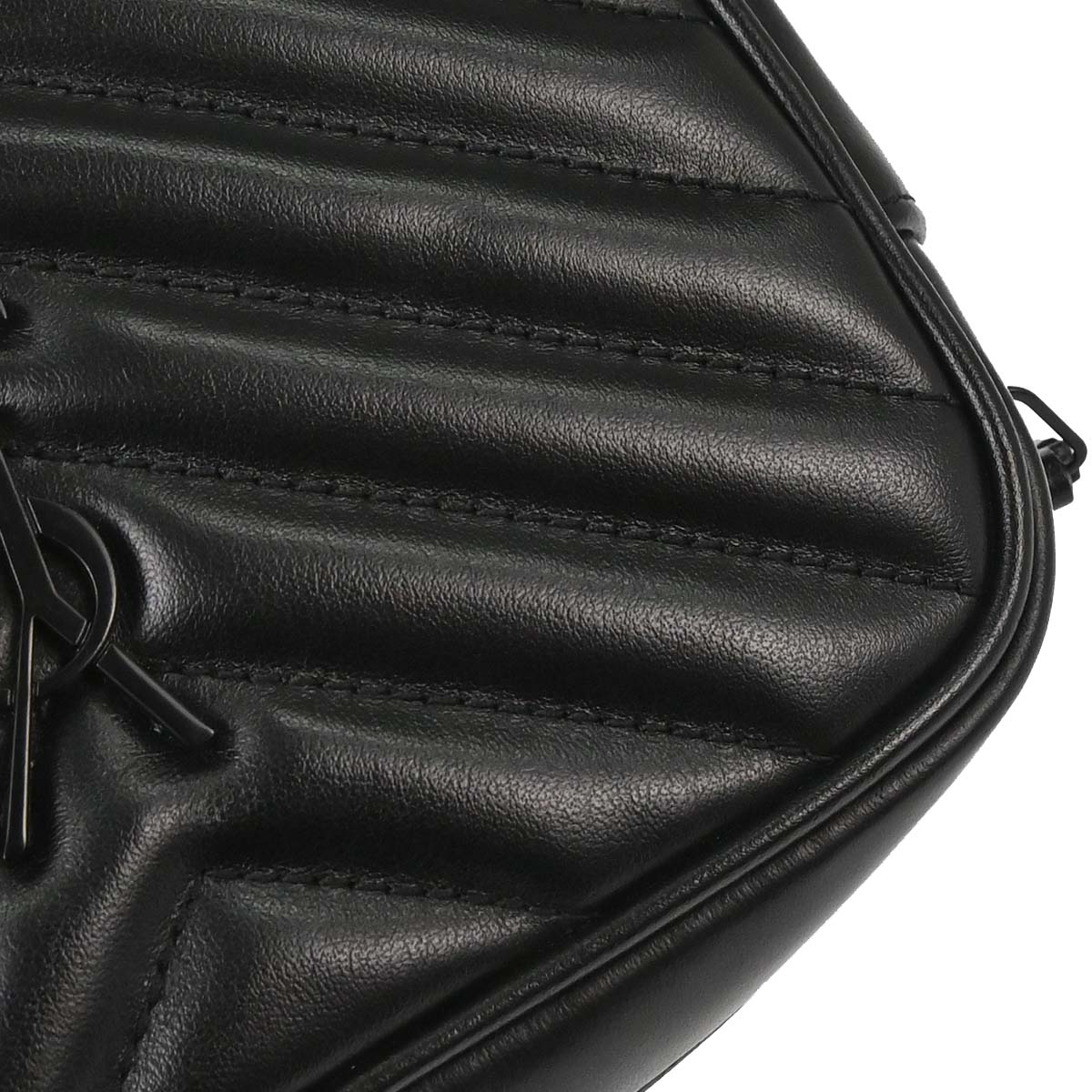 Saint Laurent Black Leather Lou Camera Bum Bag