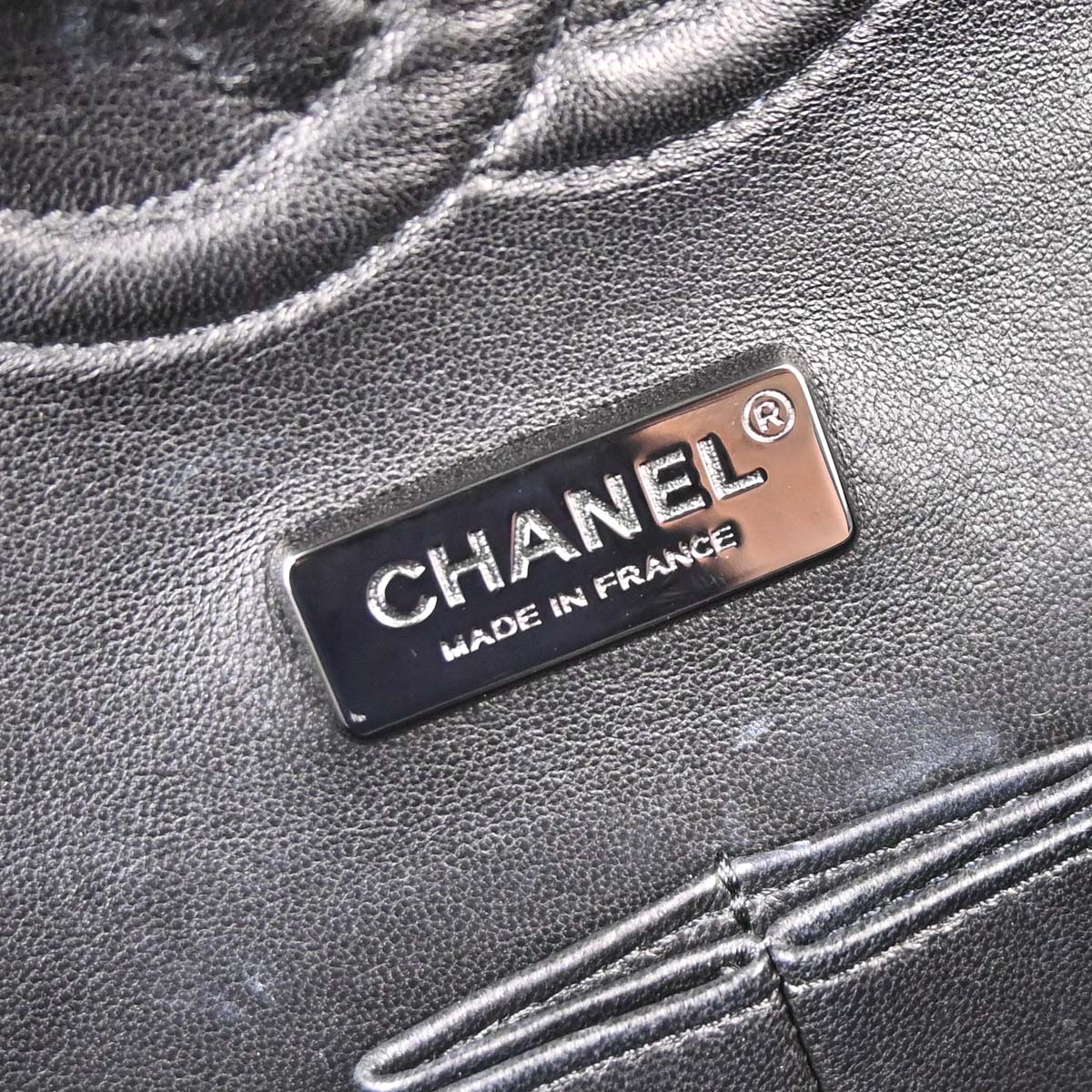 Chanel Beige Lambskin Limited Newspaper Medium Classic Double Flap Bag
