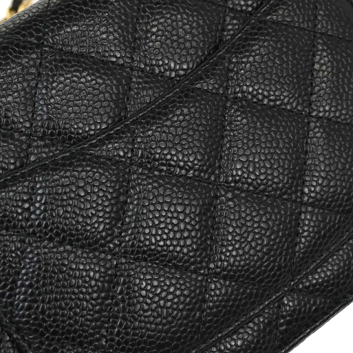 Chanel 2019 Black Caviar Skin Classic WOC Wallet on Chain Bag