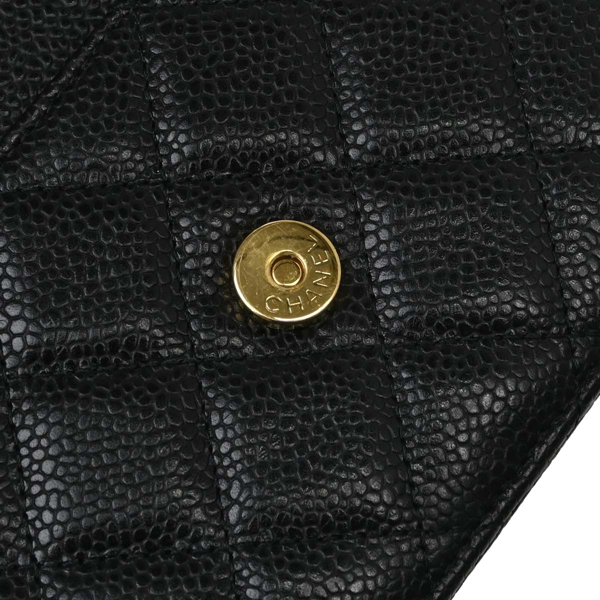 Chanel 2019 Black Caviar Skin Classic WOC Wallet on Chain Bag