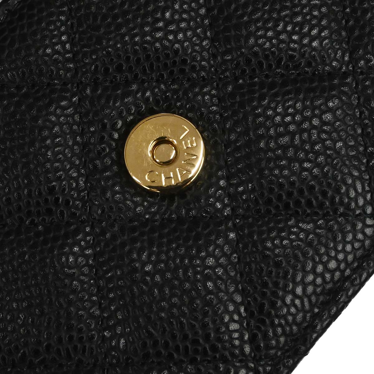 Chanel 2019 Black Caviar Skin Classic WOC Wallet on Chain Bag