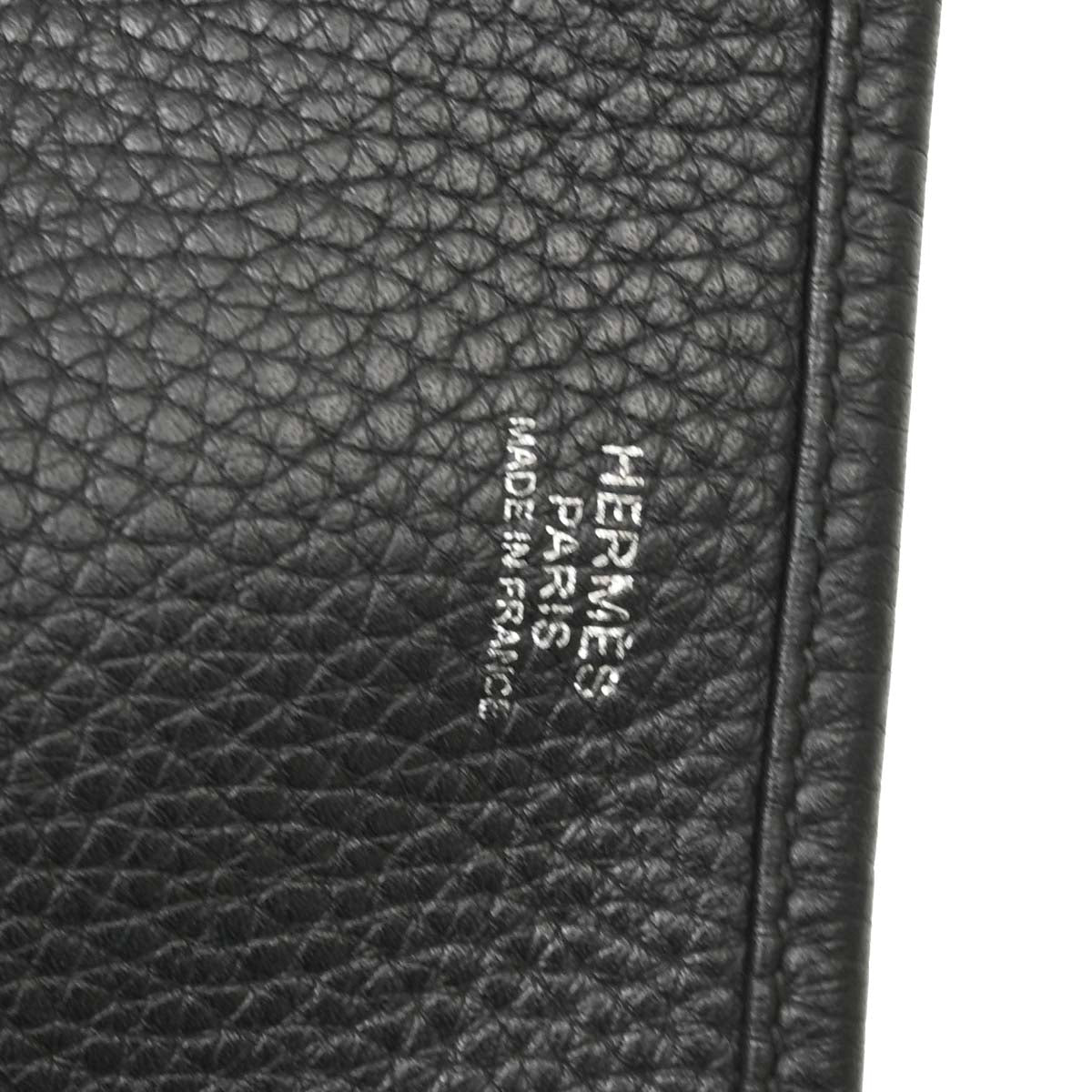 Hermes 2010 Black Taurillon Clemence Evelyne 3 41 TGM Shoulder Bag
