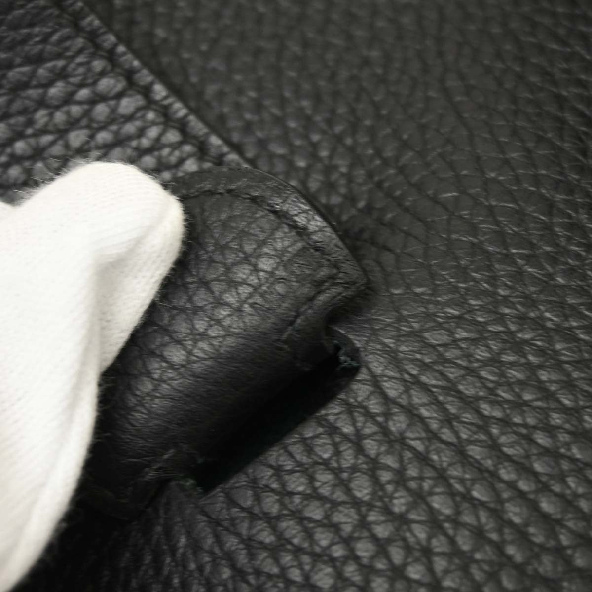 Hermes 2010 Black Taurillon Clemence Evelyne 3 41 TGM Shoulder Bag
