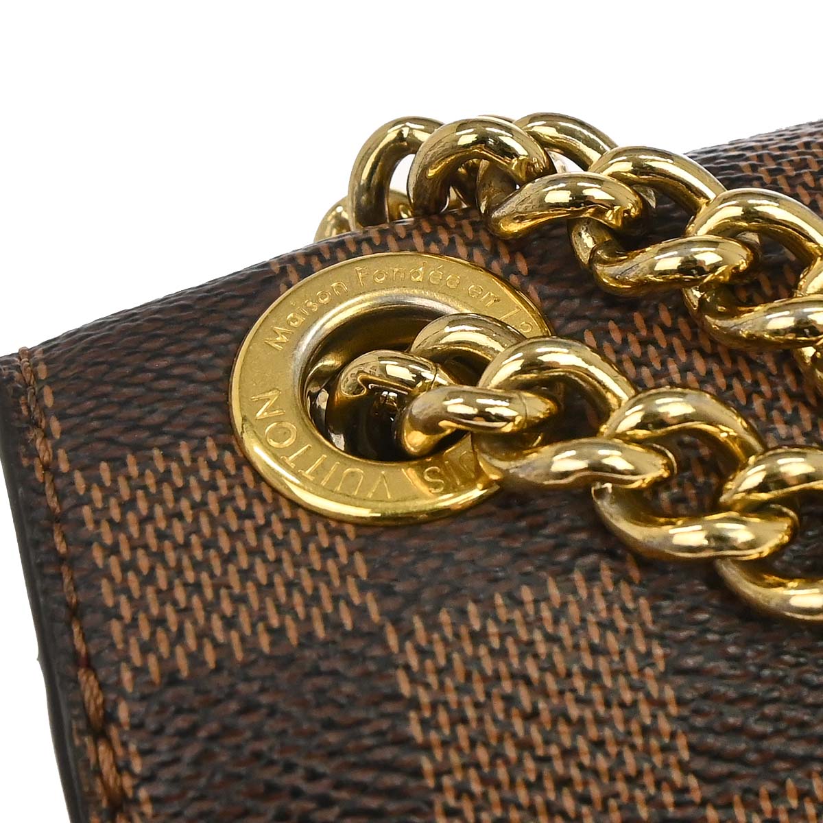 Louis Vuitton 2017 Damier Wight Chain Shoulder Bag N64420