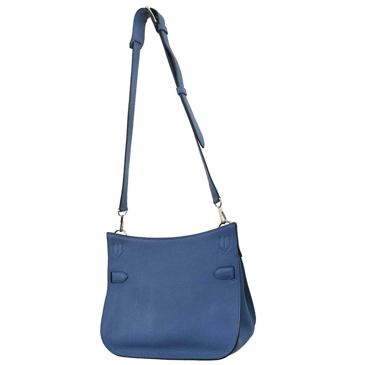 Hermes Blue Agate Taurillon Clemence Jypsiere 31 Shoulder Bag