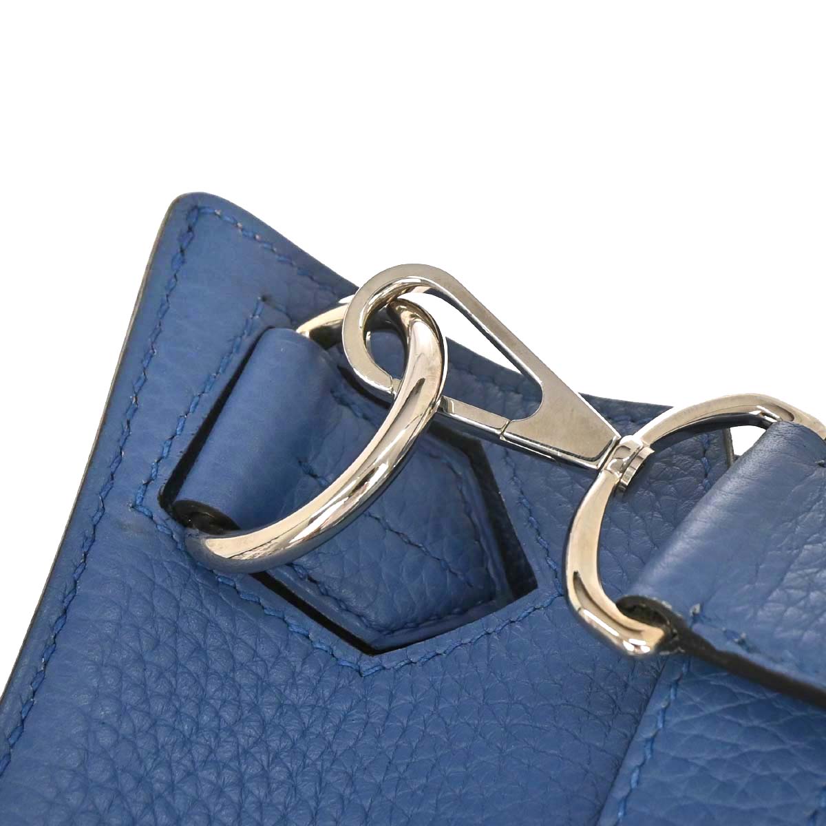 Hermes Blue Agate Taurillon Clemence Jypsiere 31 Shoulder Bag