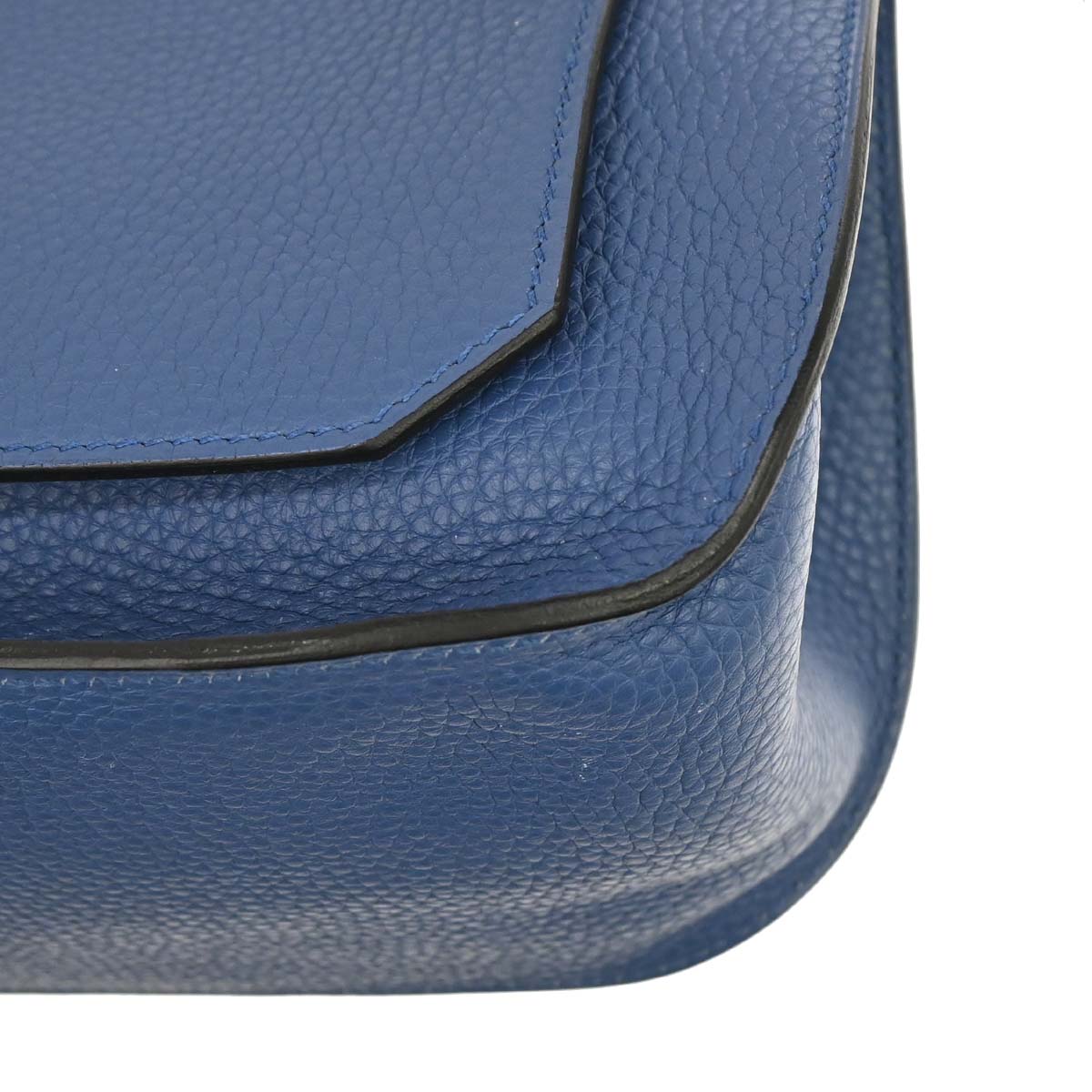 Hermes Blue Agate Taurillon Clemence Jypsiere 31 Shoulder Bag