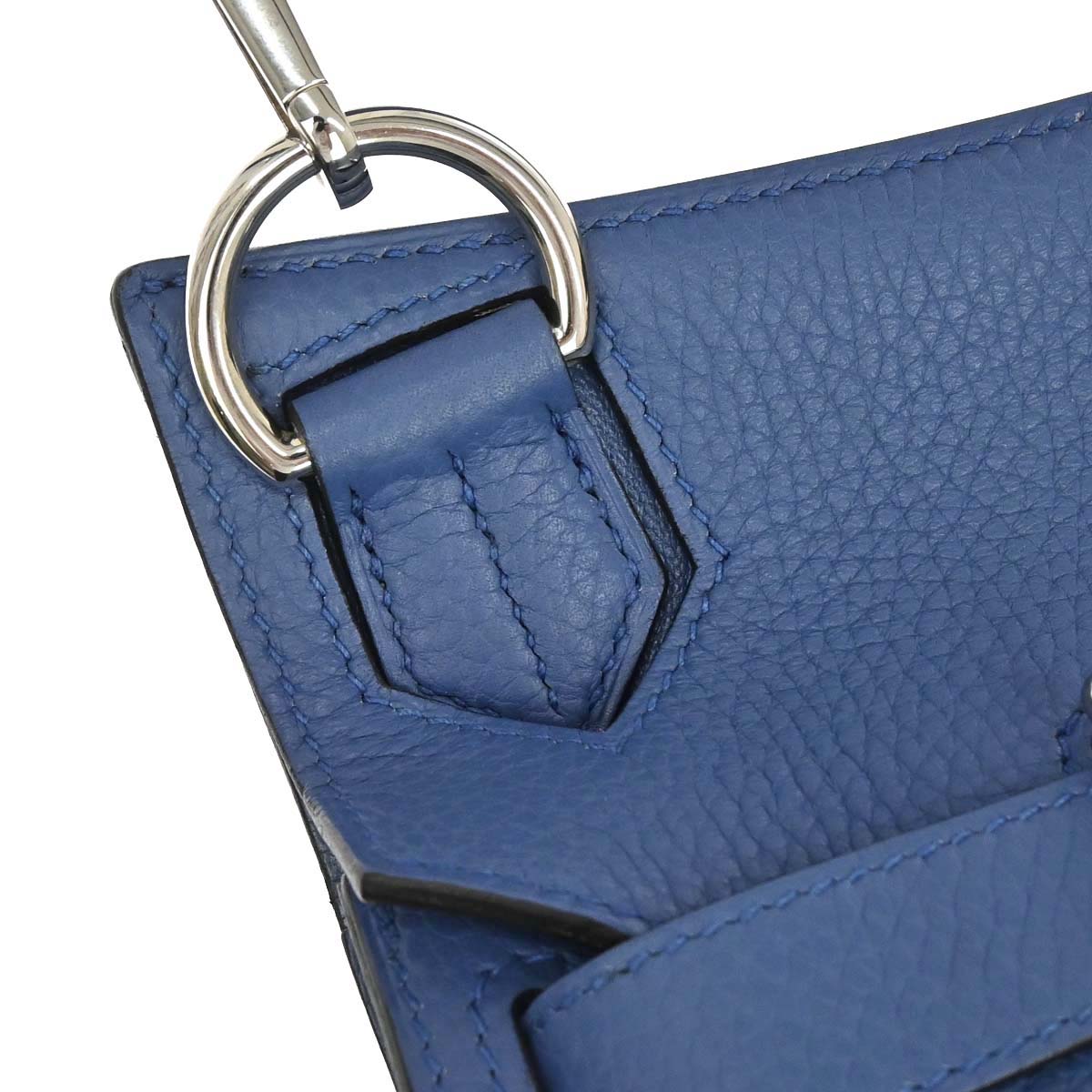 Hermes Blue Agate Taurillon Clemence Jypsiere 31 Shoulder Bag