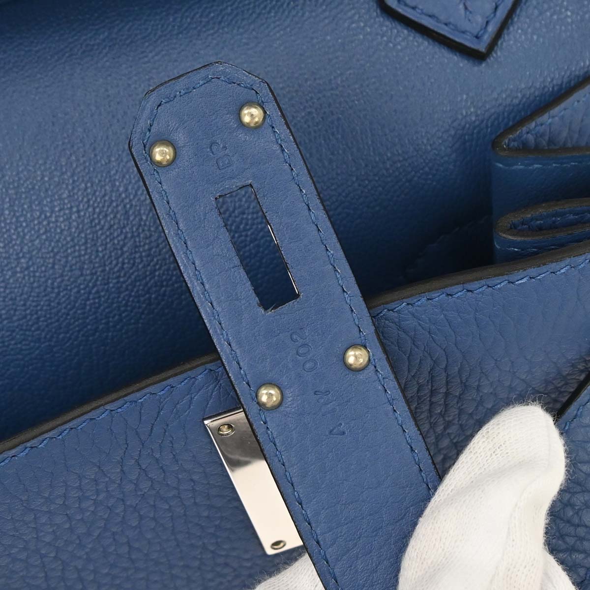 Hermes Blue Agate Taurillon Clemence Jypsiere 31 Shoulder Bag