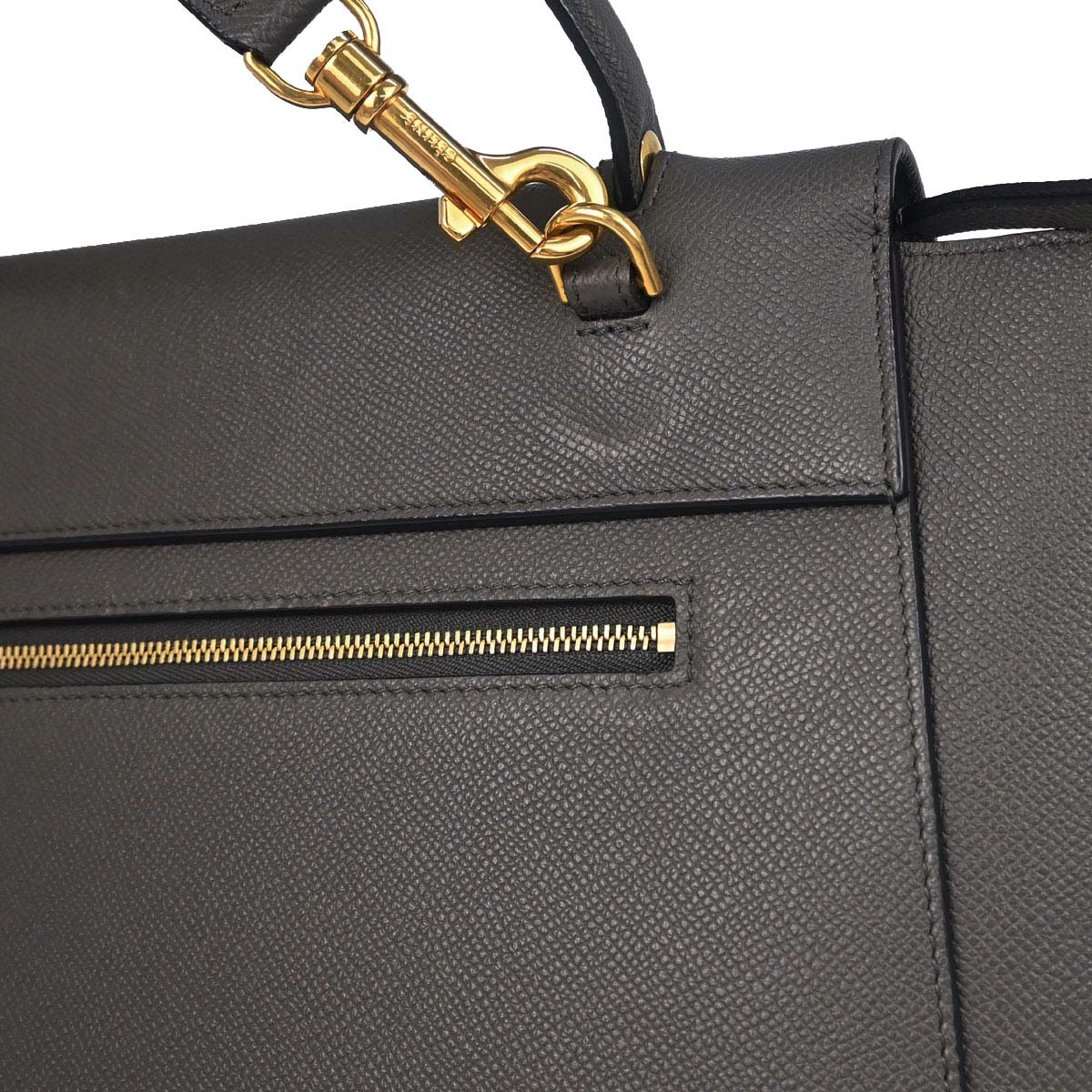 Celine Gray Belt Bag Mini 2way Shoulder Handbag