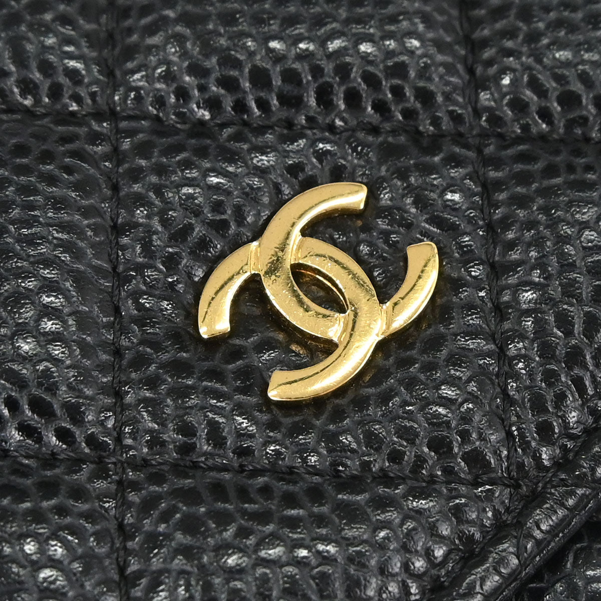 Chanel 2019 Black Caviar Skin Classic WOC Wallet on Chain Bag