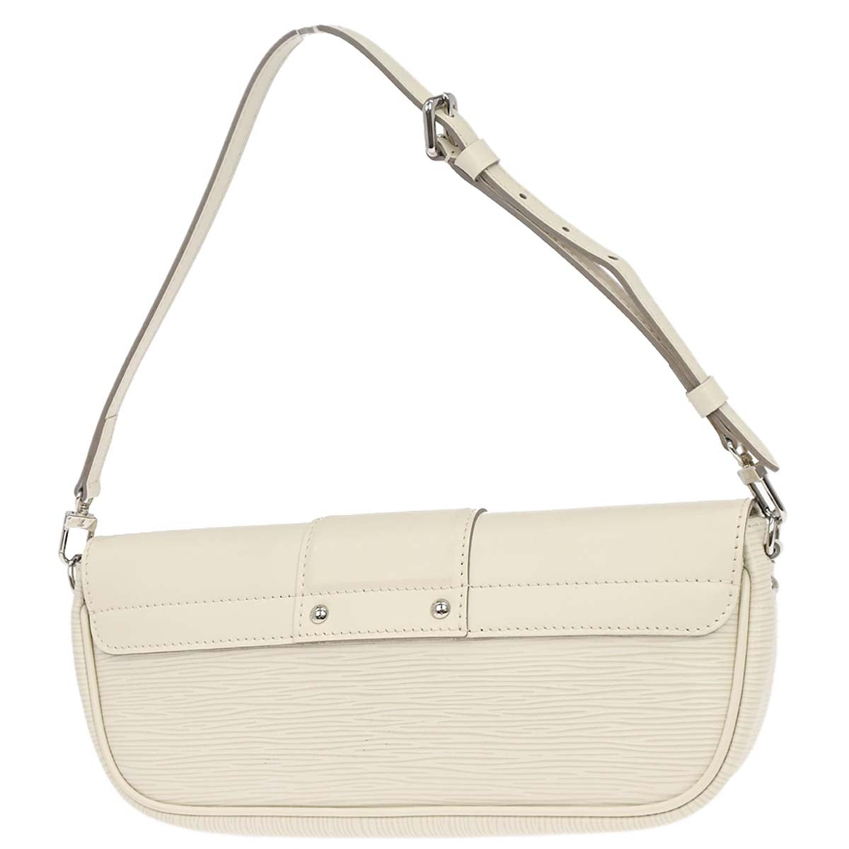 Louis Vuitton 2011 White Epi Pochette Montaigne Handbag M5929J