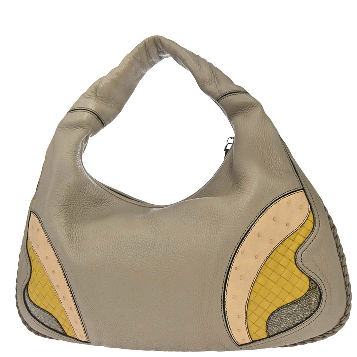 Bottega Veneta * Gray Deerskin 50th Anniversary Hobo Handbag