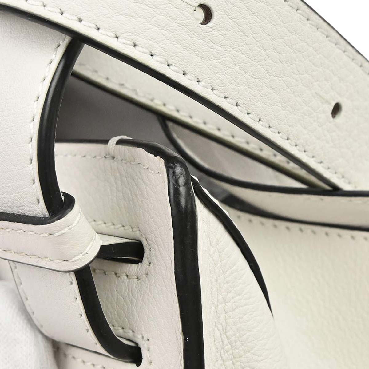 Loewe White Calfskin Hammock 2way Shoulder Tote Handbag