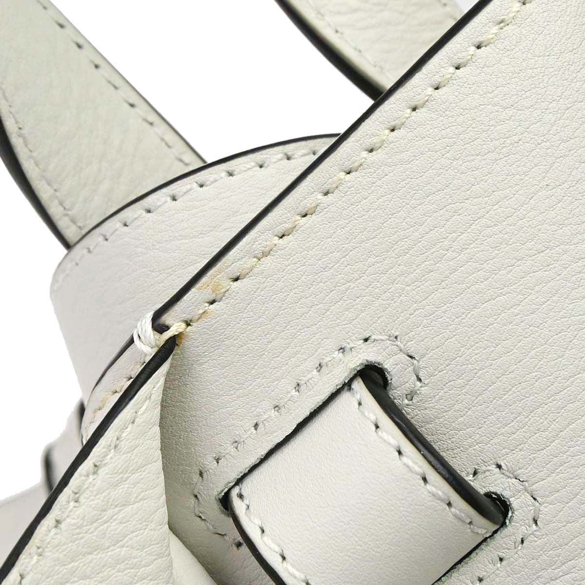 Loewe White Calfskin Hammock 2way Shoulder Tote Handbag