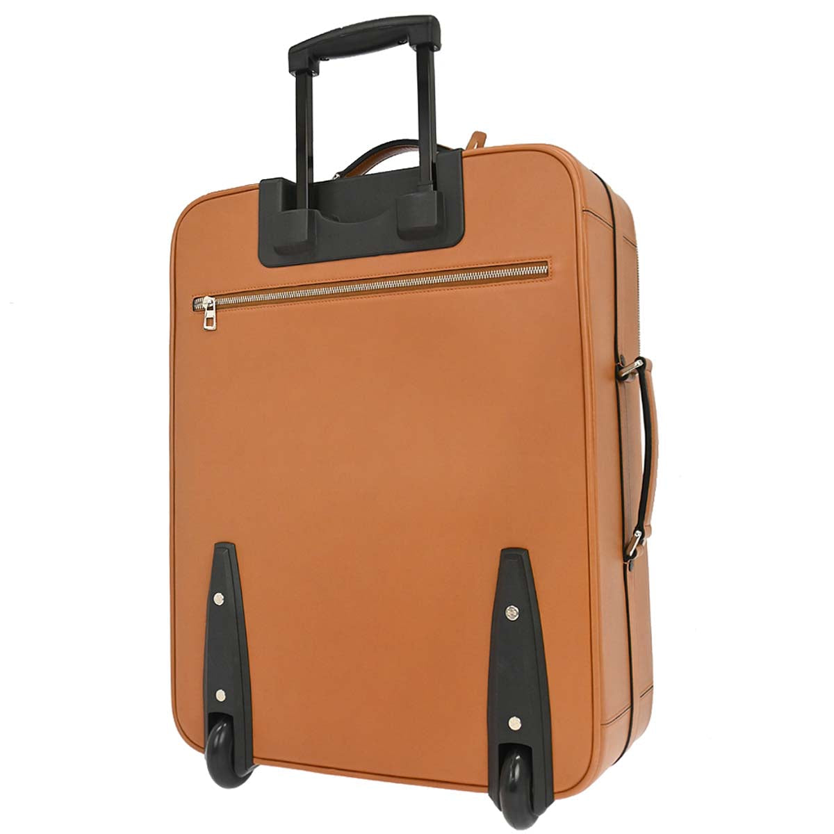 Loewe Brown Leather Cross Trolley Carry-On Rolling Luggage