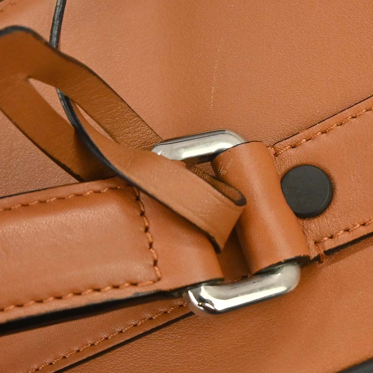 Loewe Brown Leather Cross Trolley Carry-On Rolling Luggage